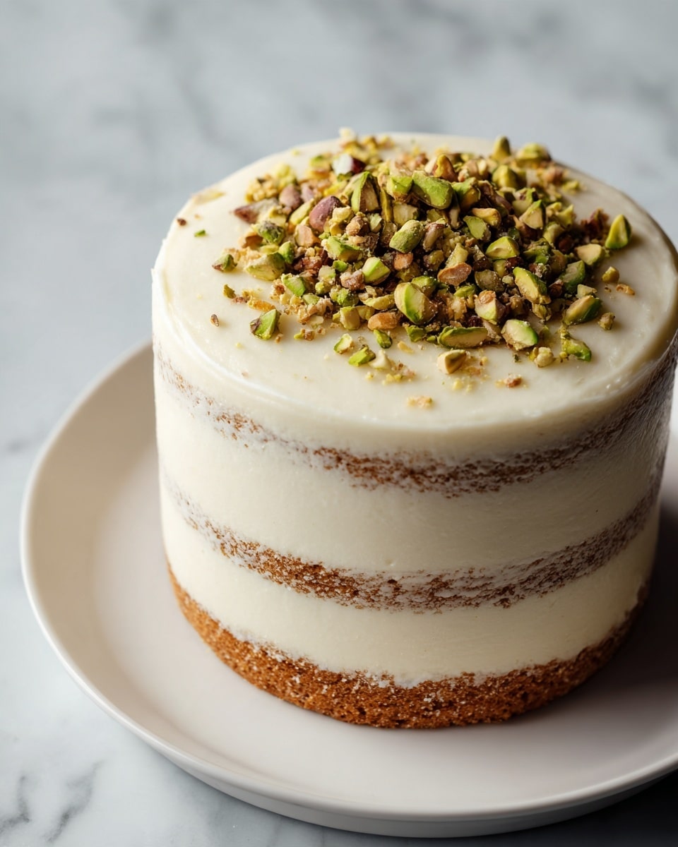 Sweet Symphony Pistachio Cake with Italian Mascarpone Frosting Recipe