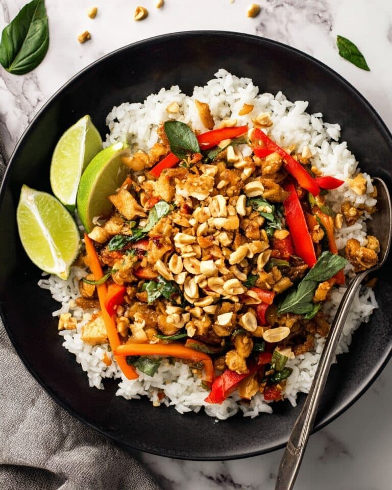 Tempeh Kecap stir-fry with Peanuts and Lemongrass Recipe