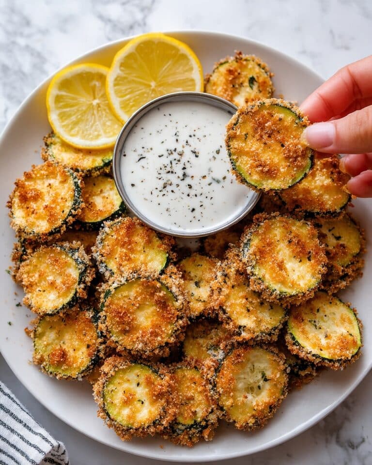 Fried Zucchini Crisps with Garlic Aioli Dipping Sauce Recipe