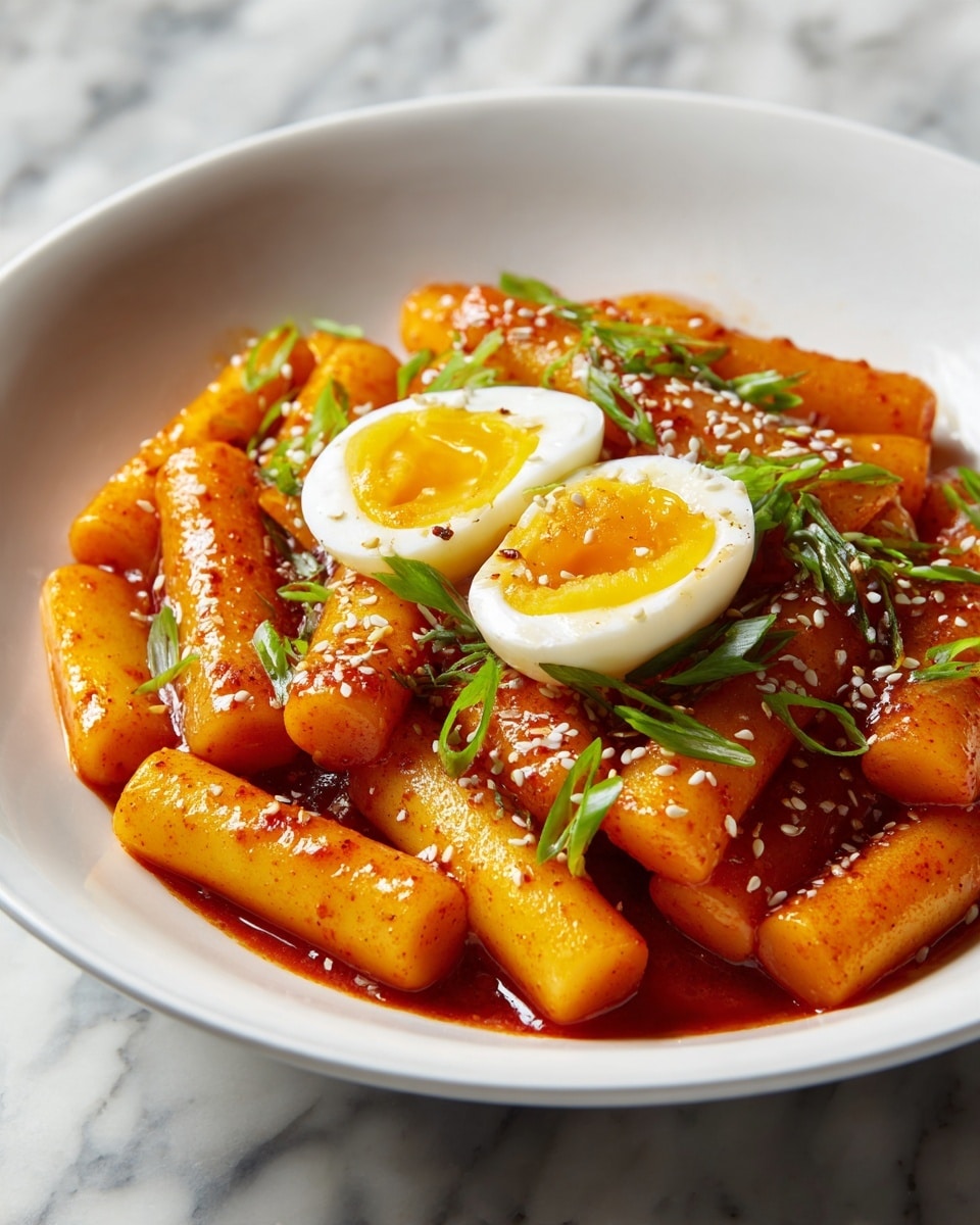 Spicy Korean Tteokbokki Recipe with Vegetables and Eggs Recipe