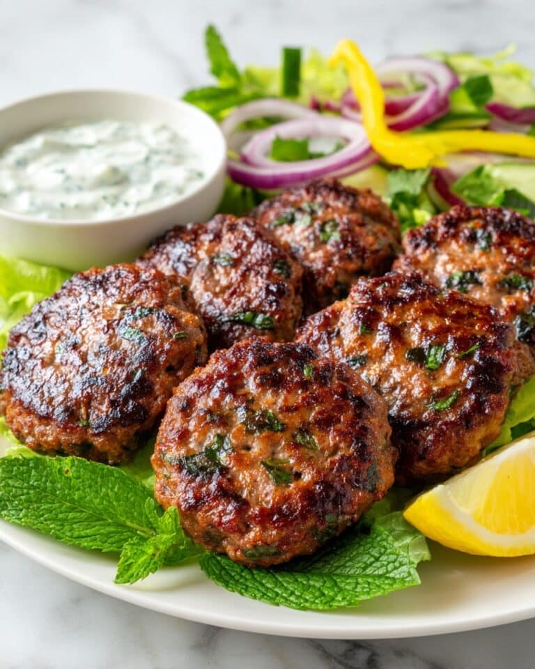 Juicy Lebanese Beef Kofta with Cool Mint Sauce Recipe