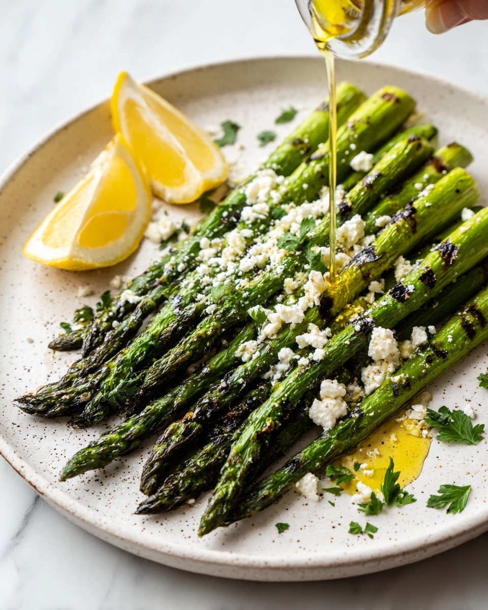 Grilled Asparagus with Lemon and Feta Recipe