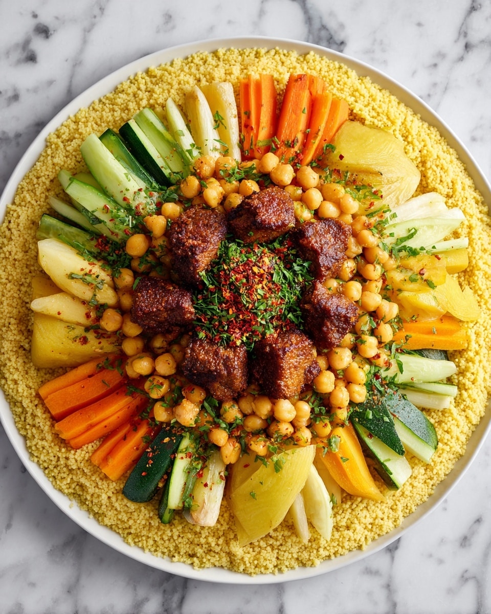 Moroccan Seven Vegetable Couscous with Lamb Recipe