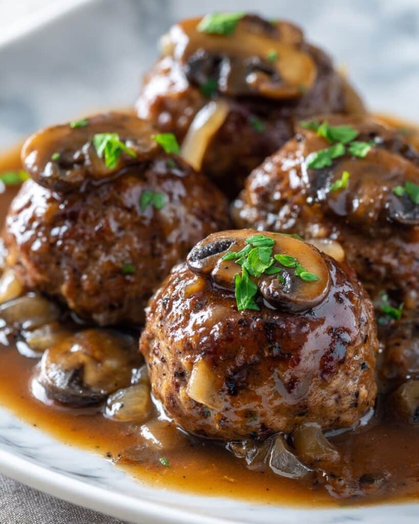 Slow Cooker Salisbury Steak Meatballs Recipe