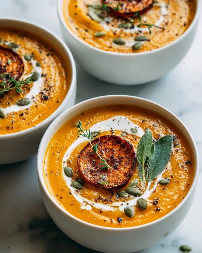 Easy Homemade Pumpkin Soup with Saffron and Roasted Pumpkin Seeds Recipe