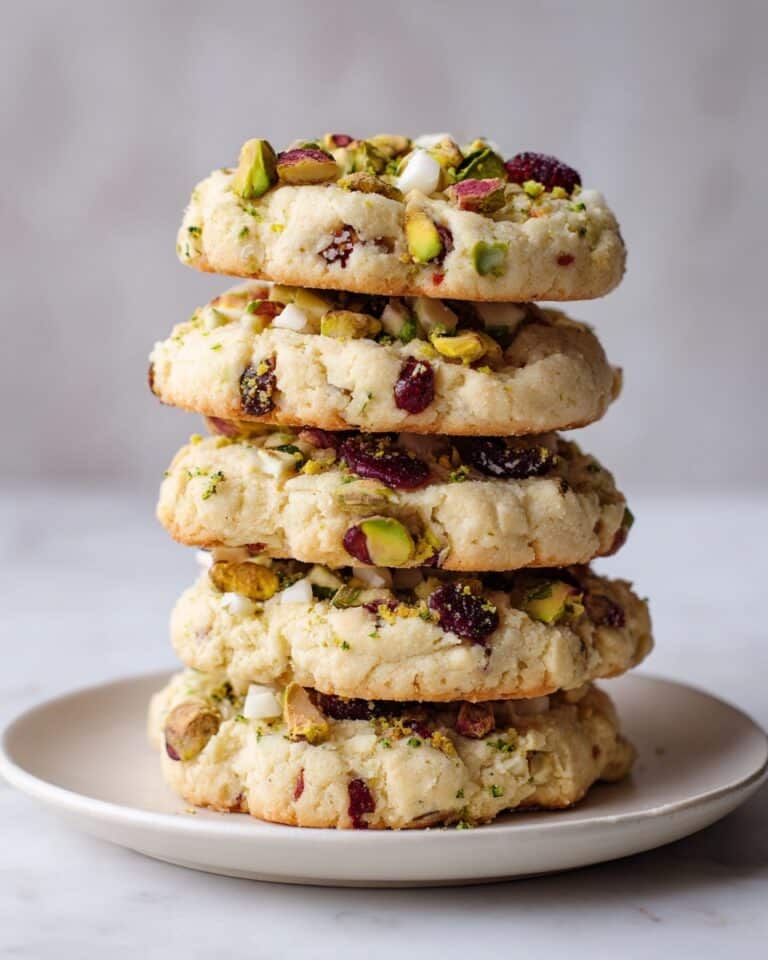 Traditional Christmas Pistachio Cookies with White Chocolate Recipe