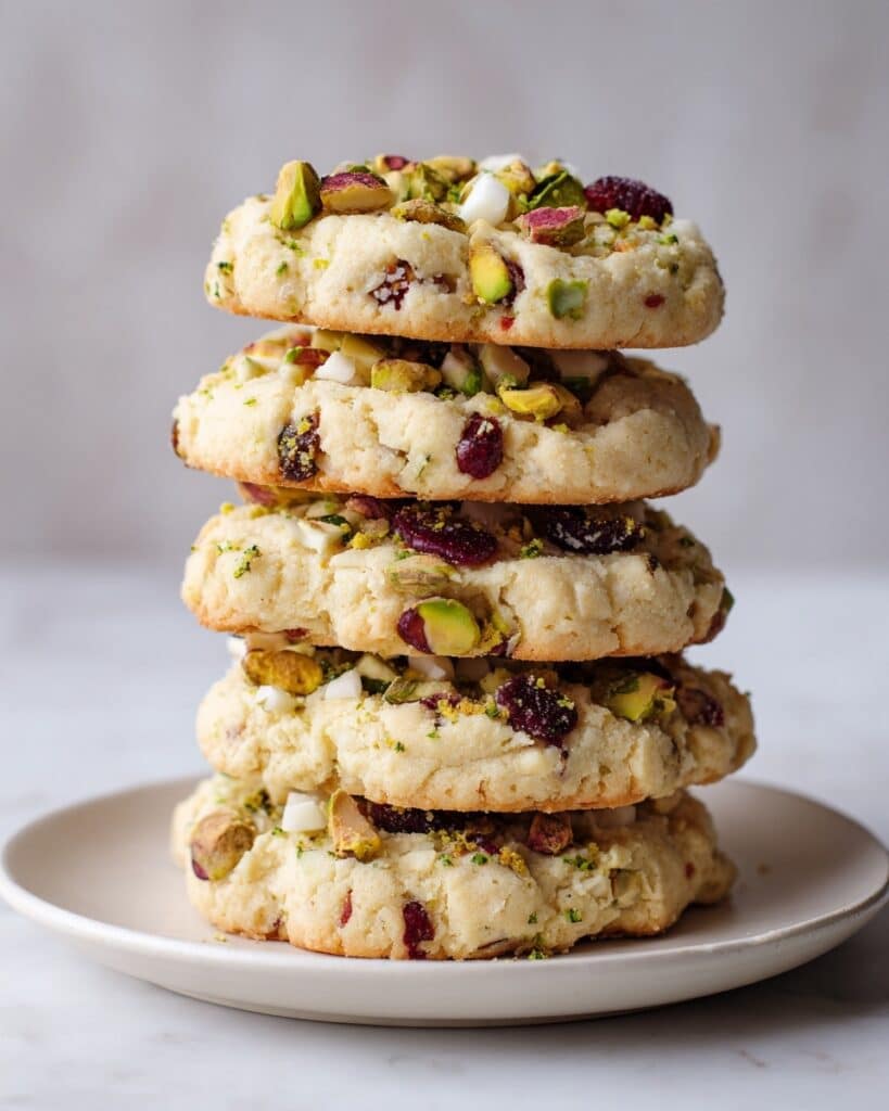 Traditional Christmas Pistachio Cookies with White Chocolate Recipe